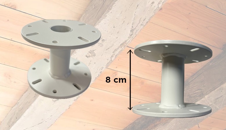 8 cm Exhale steunstang voor installatie tussen 2 balken